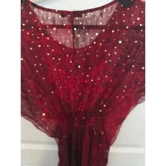 Y2K Heart & Soul Red blouse M - Picture 5 of 6